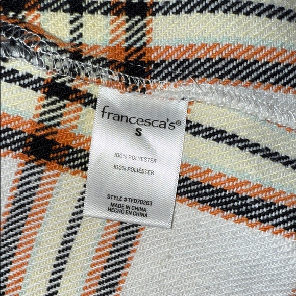 Blue Rain Plaid Mini Skirt in Cream and Black - Picture 5 of 5